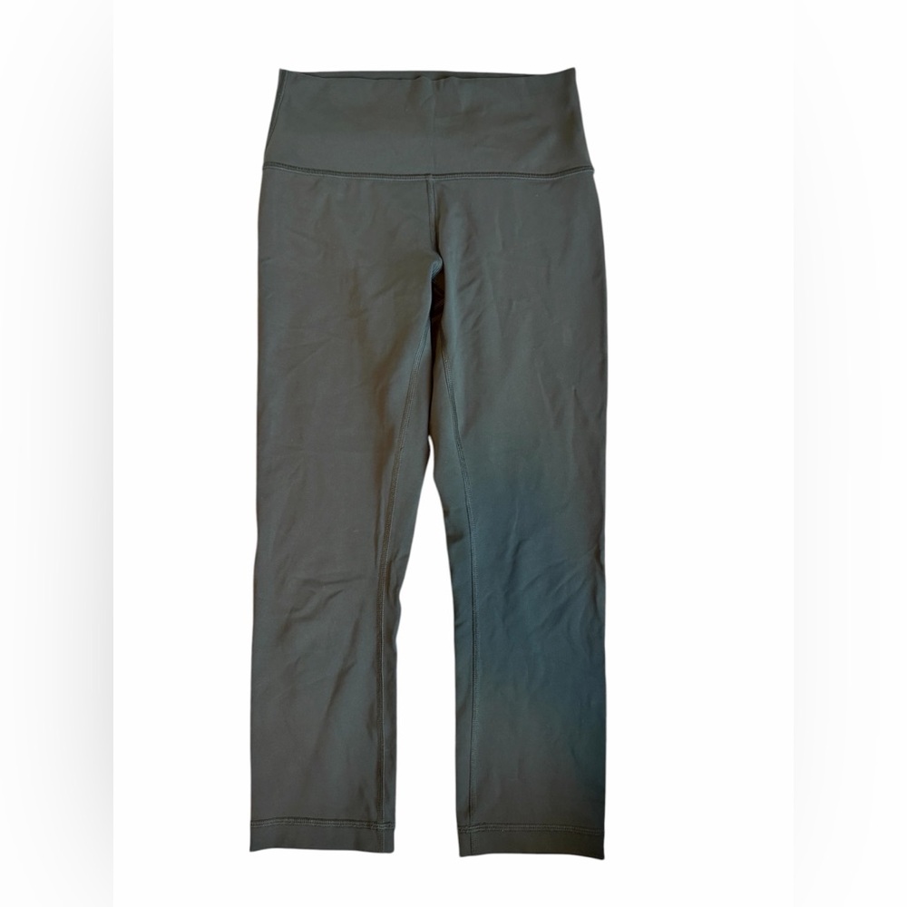 Lululemon Wunder Under Crop - Olive Green - Picture 2 of 7